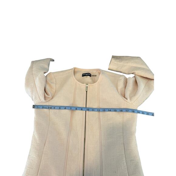 Karl Lagerfeld Pink Bright Dressy Work Office Full Zip Jacket Blazer Size 8 - Picture 12 of 14